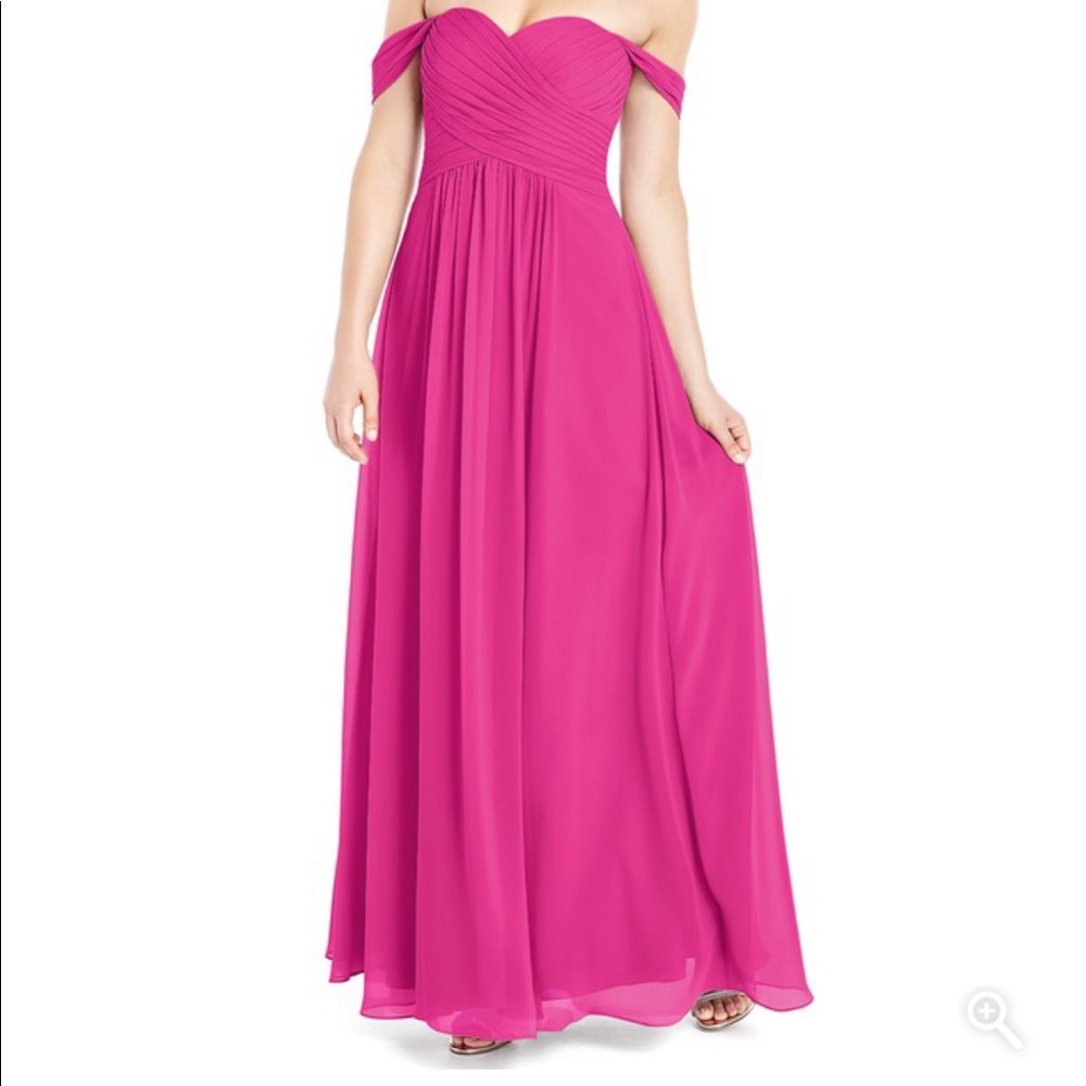 Fuchsia Azazie Corin bridesmaid dress